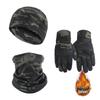 Winter Fleece-Lined Thermal Hat, Gloves & Neck Warmer Set
