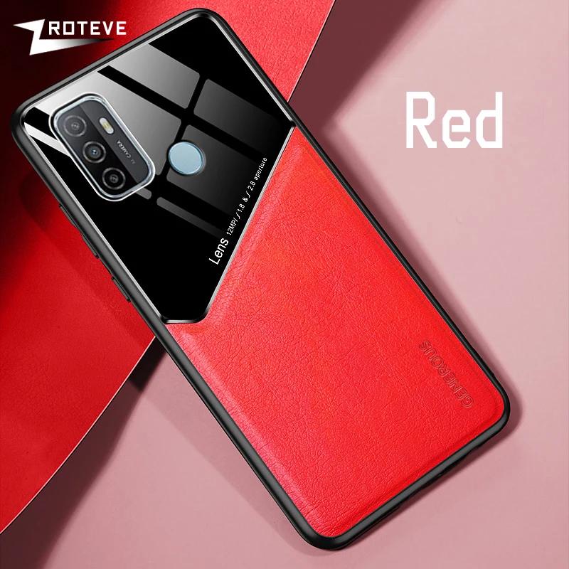 For OPPOA53S Case PU Leather Car Magnetic Hard PC Cover For OPPO A53 S A53S A33 A32 A11S OPPOA53 OPPOA33 Phone Cases