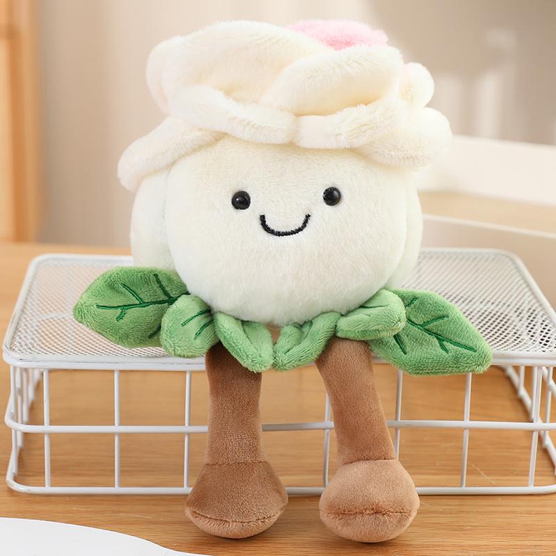 New Plant Series Rose Flower Plush Toys Soft Cartoon Pink Blue White  Dolls Home Decor Cute Baby Valentine's Day Gift For Girls