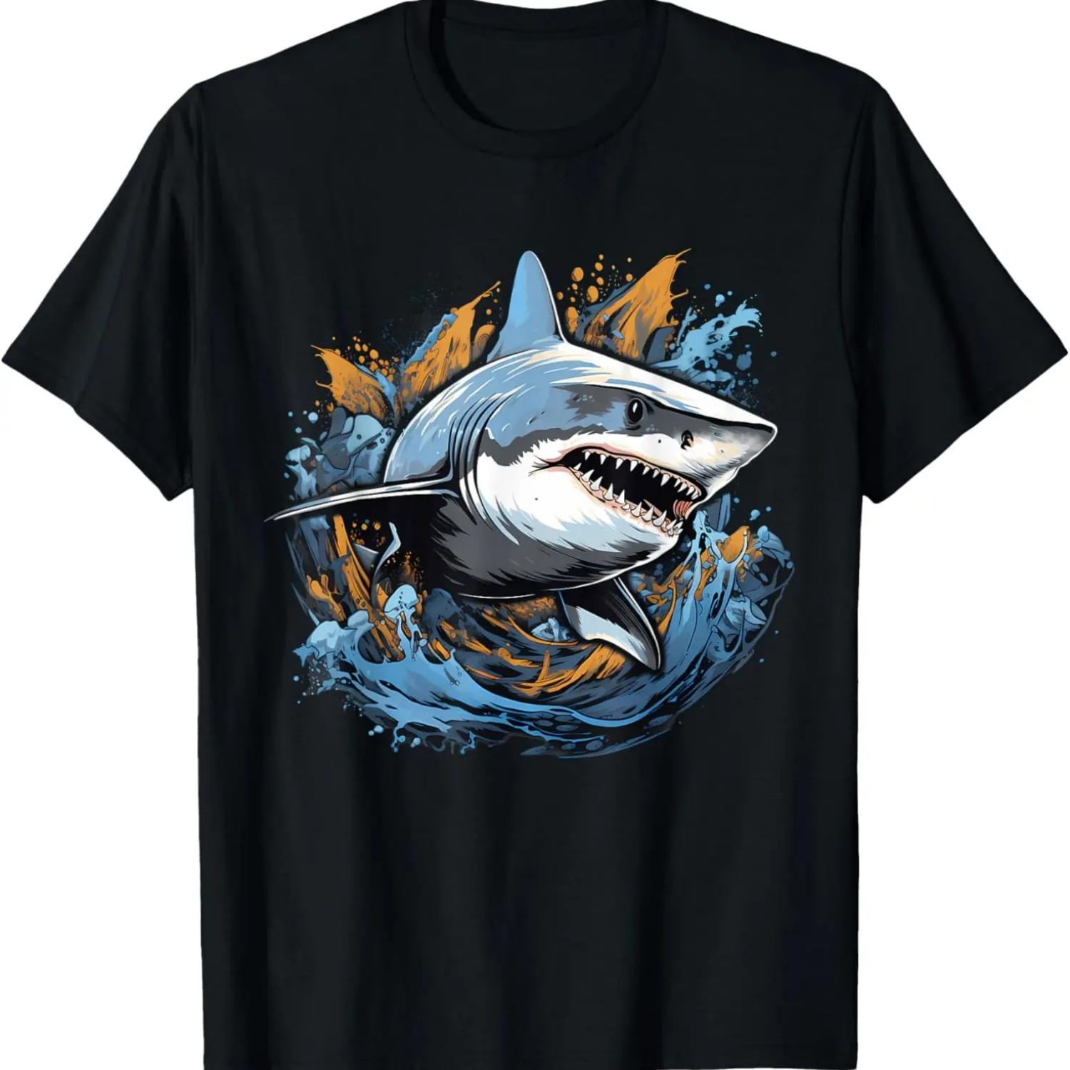 Retro Style Blacktip Shark T-Shirt S чёрный