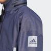 Adidas Myshelter Rain Rdy Printed Logo Zip-Up Denim Jacket Men Jackets Navy IB1650