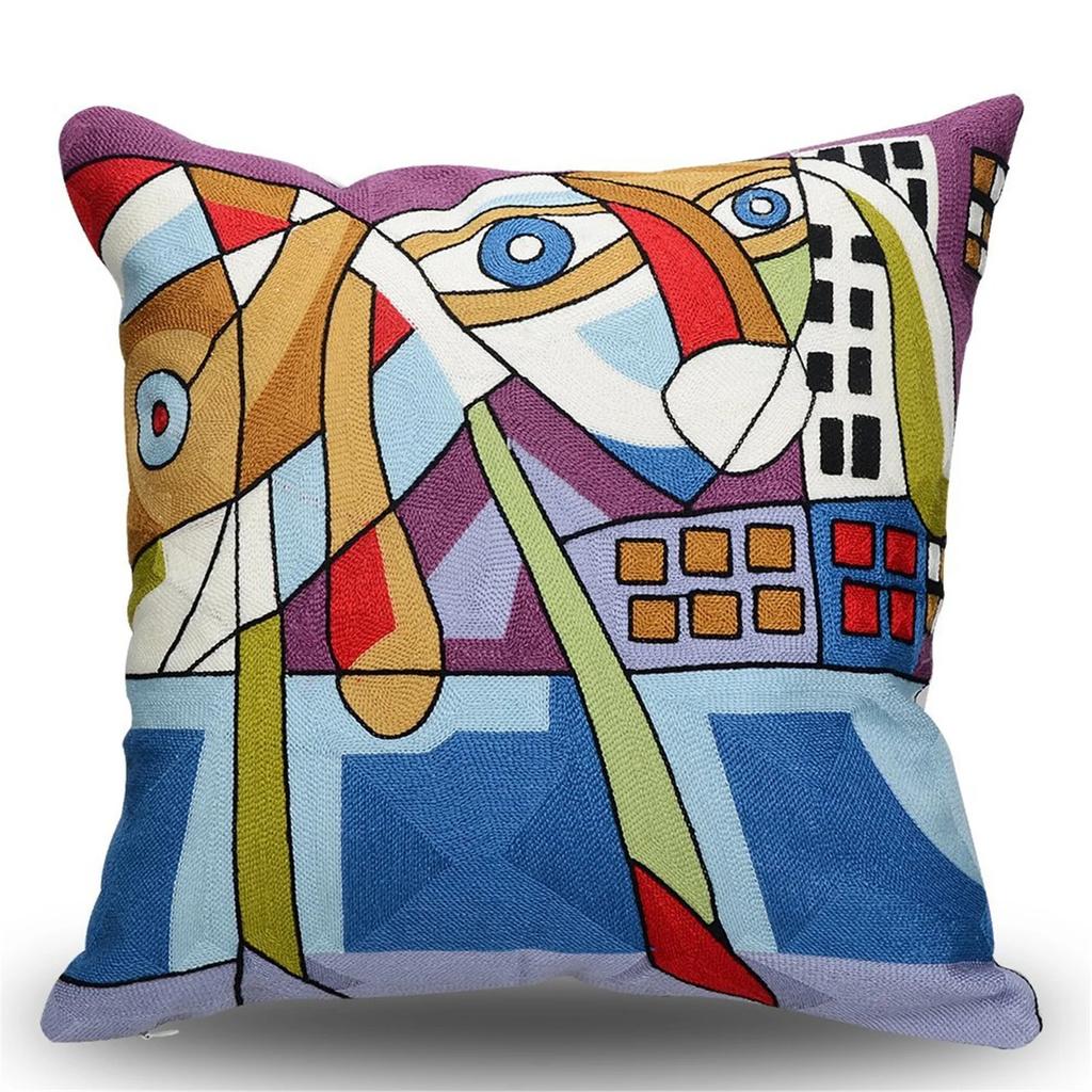 45x45cm Abstract Cushion Cover Pained Picasso Graffiti Pillow Case Art Painting Streak Face Pillowcase Modern Art Home Decor