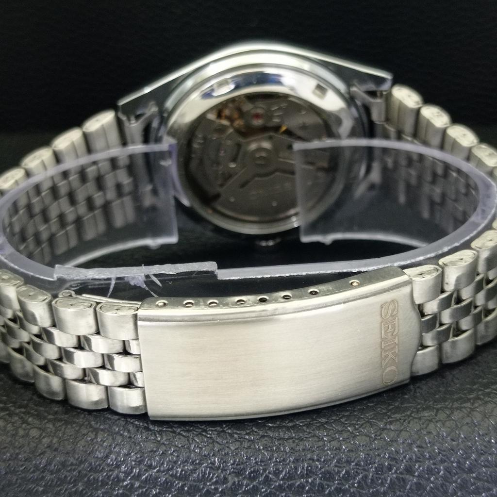 REFURBISHED SEIKO 5 AUTOMATIC 6309A VINTAGE JAPAN MENS BLACK WATCH A440877-4 Sk-a440877