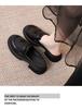 New Thick Bottom Round Head Rear Air Mouller Slippers for Women's Flat Flat Casual Cool Slippers
