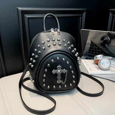 Backpack, Autumn and Winter Rivet Small Backpack, Retro Women's Crossbody Bag