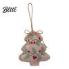 Vintage Style Xmas Hanging Decoration Ornaments Rustic Burlap Christmas Tree Decor Linen Fabric Ball Stocking