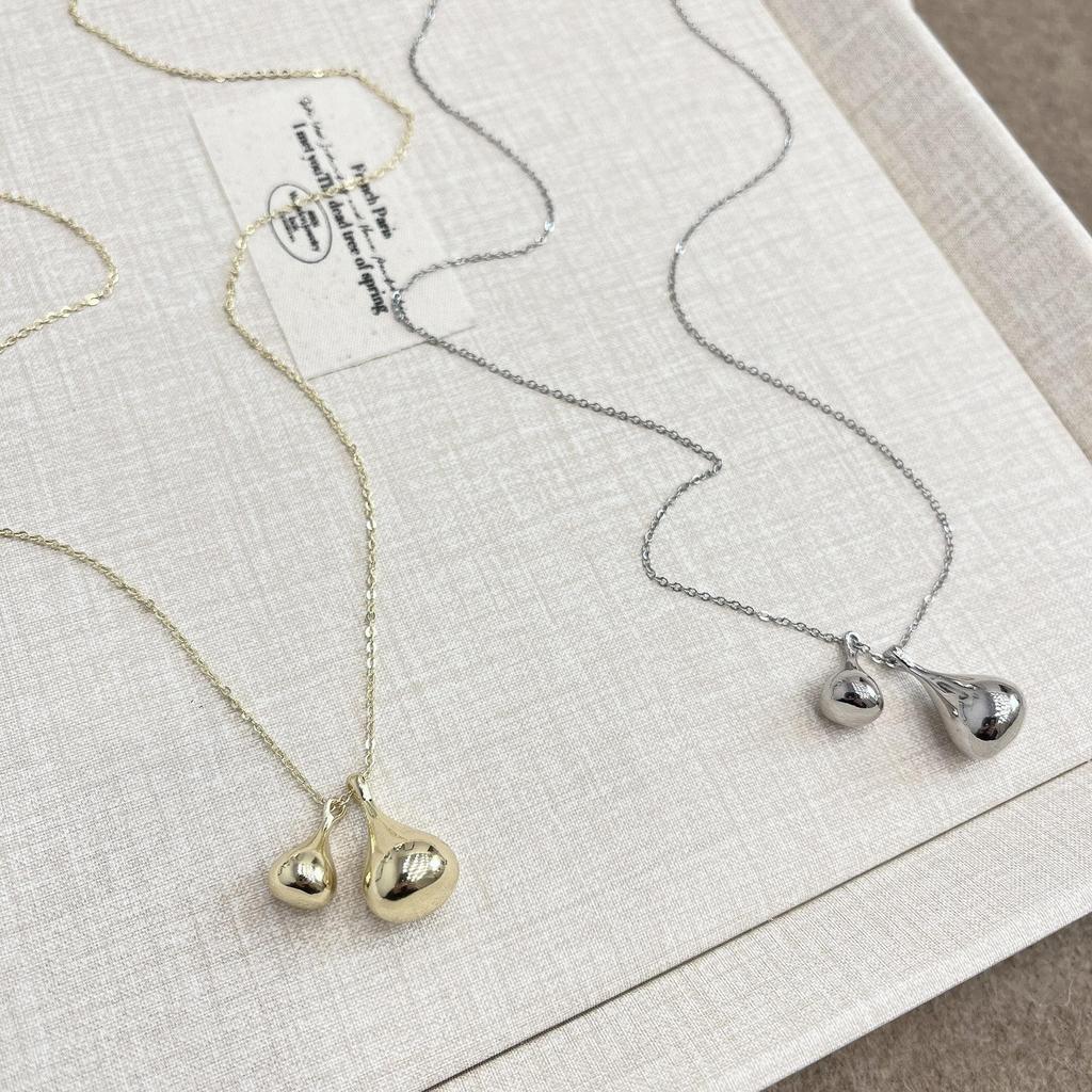 Korean Blogger Style Water Drop Pendant Necklace - Autumn/Winter Fashion Accessory for Women