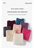Versatile Cashmere Silk V-Neck Brushed Solid Color Loose Knit Pullover Sweater