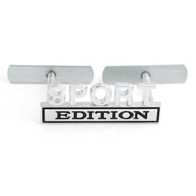 1Pc 3D Metal Sport Edition Logo Car Front Grille Badge Side Fender Rear Trunk Emblem Sticker Decal