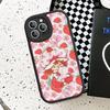 Cartoon Girl S-Strawberry S-Shortcake Phone Case For IPhone 16 15 14 11 12 13 Pro Max Plus Back Leather Shell
