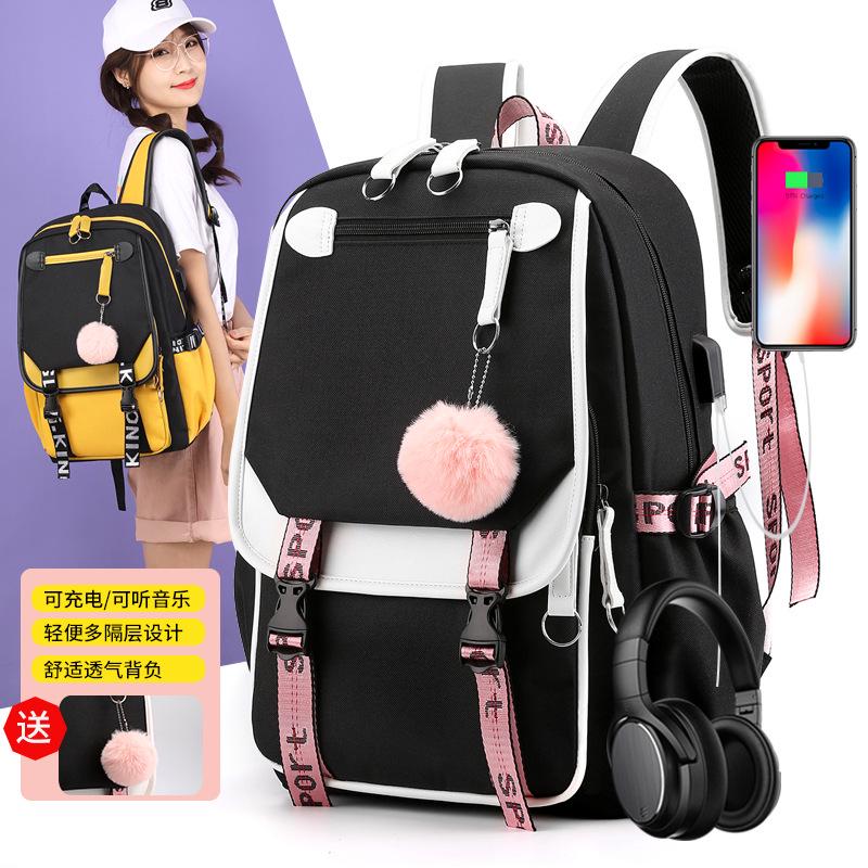 Cartoon Labubu Printed Backpack Travel Bag Computer Bag Student Male Female Casual Backpack School Bag