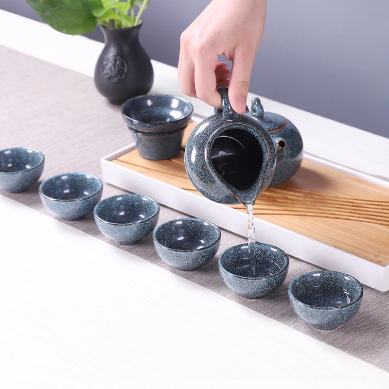 Bafang Li Tianmu Glaze Dragon Head 10-Piece Tea Set