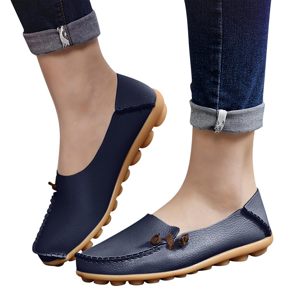 Orthopädische Loafer Schuhe Für Damen Orthopädische Leder Loafer Business Schuhe Für Damen Leichte Flats Lässiger Komfort - Gehschuhe Mit Blume