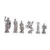 Historical Handmade Rome Figures Metal Chess Pieces Big Size King 4 Inches for Collectors and Decorative Display in Classic Anc