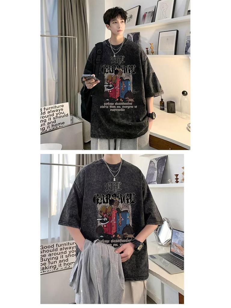 Men's Summer Retro West Coast Hip-Hop Cotton T-Shirt