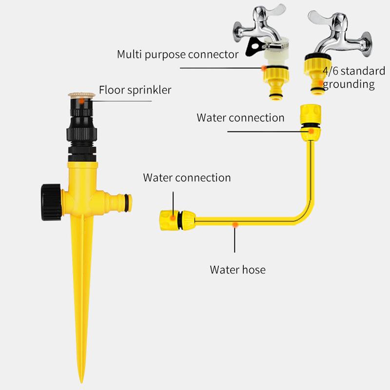 Pflanzen Garten Gemüsegarten Sprinkler Serie Stift Sprinkler Garten einstellbar Zerstäubung versenkter Sprinklerkopf Erdspieß Set