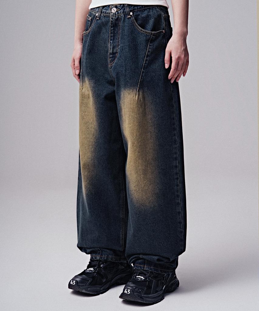 ZENDUST Par Tapered Dart Denim Pants Blue