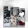 Phone Cover for Samsung Galaxy A07 A13 A12 A14 A23 A42 A50 A51 A52 A53 A70 A71 A72 A21S A04 Note 20 9 8 10 Case Husky Dog Casing