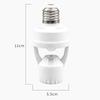 AC 110V-240V E27 Base Socket Sound or PIR Motion Human Body Infrared Sensor Control Lamp Holder Bulb LED Night Light Delay Time