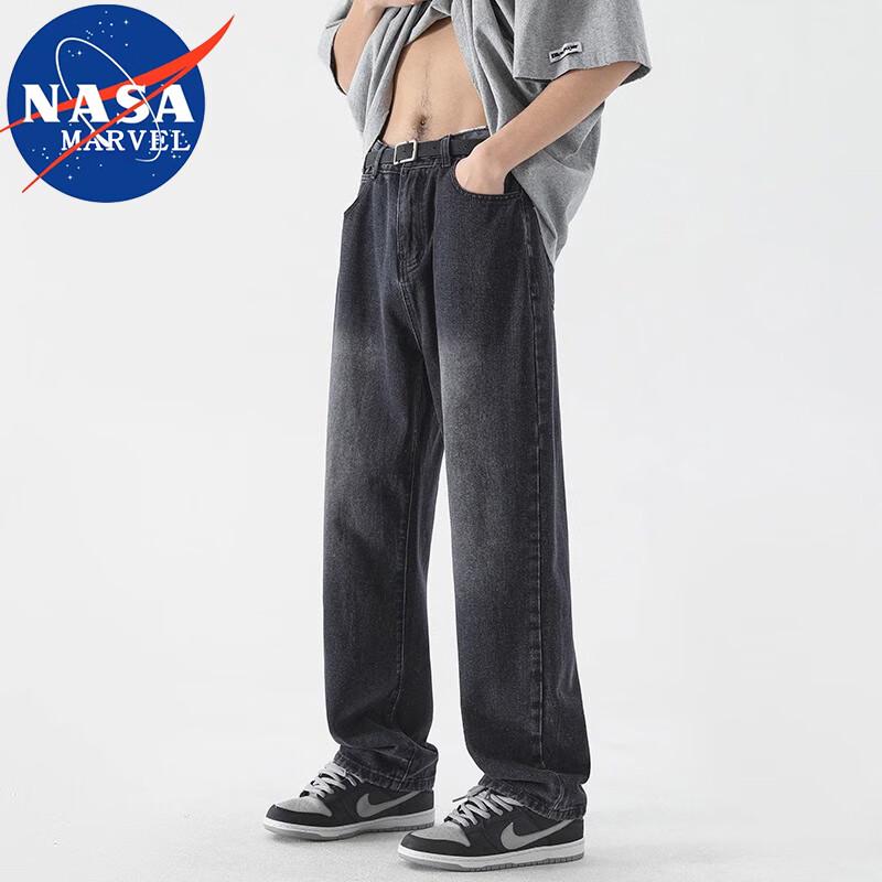 NASA MARVEL Men's Stretch Loose Straight-Leg Jeans