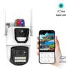 iCSee 6MP Wireless Dual Lens Bullet-Dome Camera with Remote Viewing