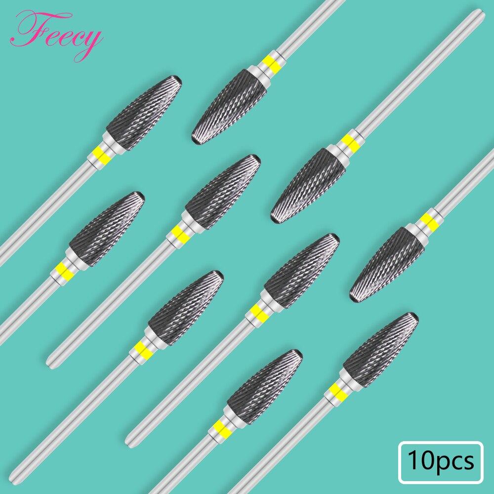 10PCS Milling Cutter For Manicure Set Ceramic Nail Drill Bits Cutters for Removing Gel Varnish Manicure Machine Accessories Mill
