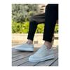 Ba0152 Lace-up High Sole Cream Linen Men's Shoes