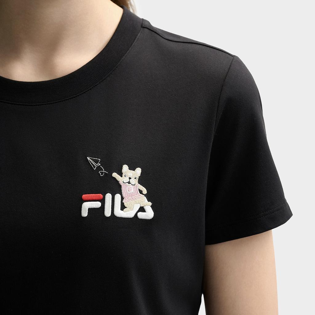 New FILA ORIGINALE T Shirt Women's Jet Black F51W529109F-BK