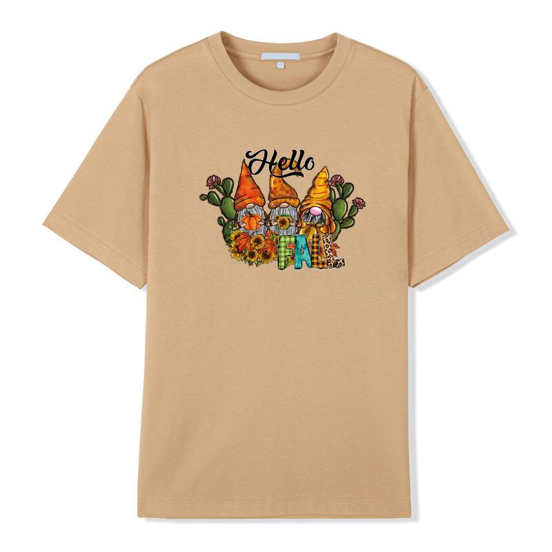 Hello Fall Patch For Clothing Sunflower Heat Press Appliqued T-Shirt Parches Ropa Hoodies Clothes Stickers Diy Craft Supplies