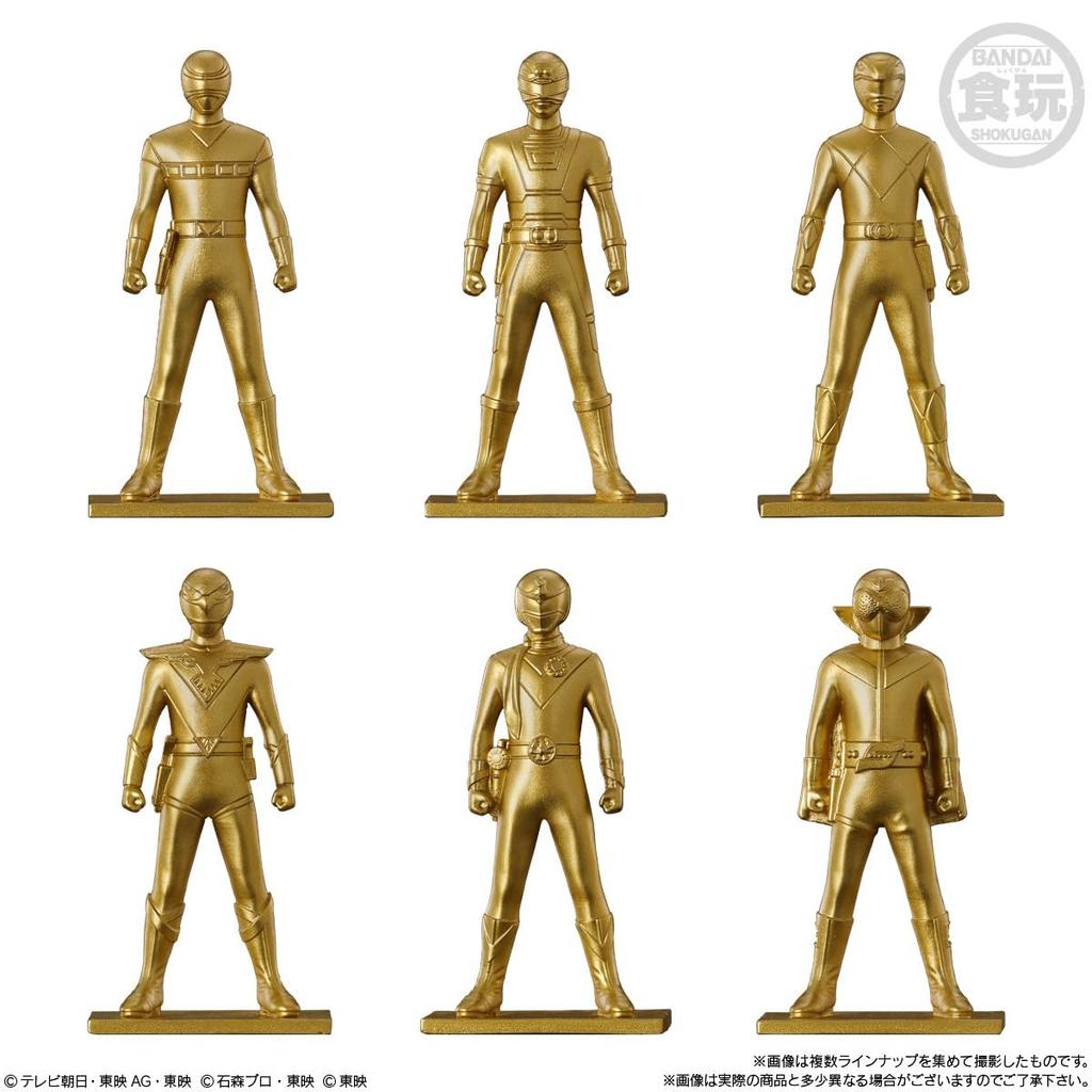 BANDAI Super Sentai Chocolate Snacks with Candy Toy Figures, 14-Piece Box,