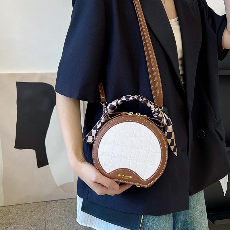 Fashionable Small Handbag For Women Unique Design Trendy Round Crossbody Bag
