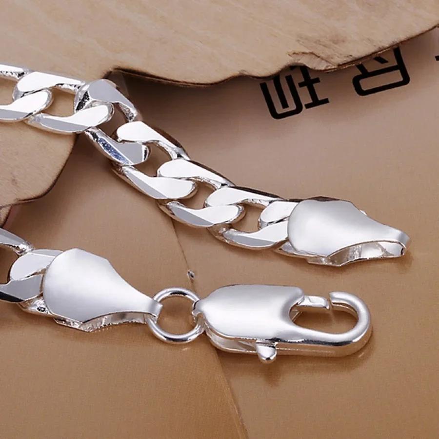 Bracelet Jewelry 4MM-10MM Width Solid for Man Men Women Chain LINK Noble Wedding Party Gifts