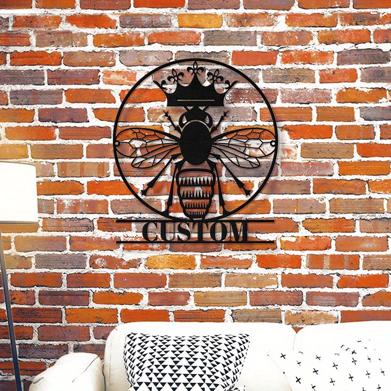 Custom Queen Bee Metal Wall Art for Beekeepers, Bee Lovers & Home Decor, Outdoor Hanging Sign, Gift