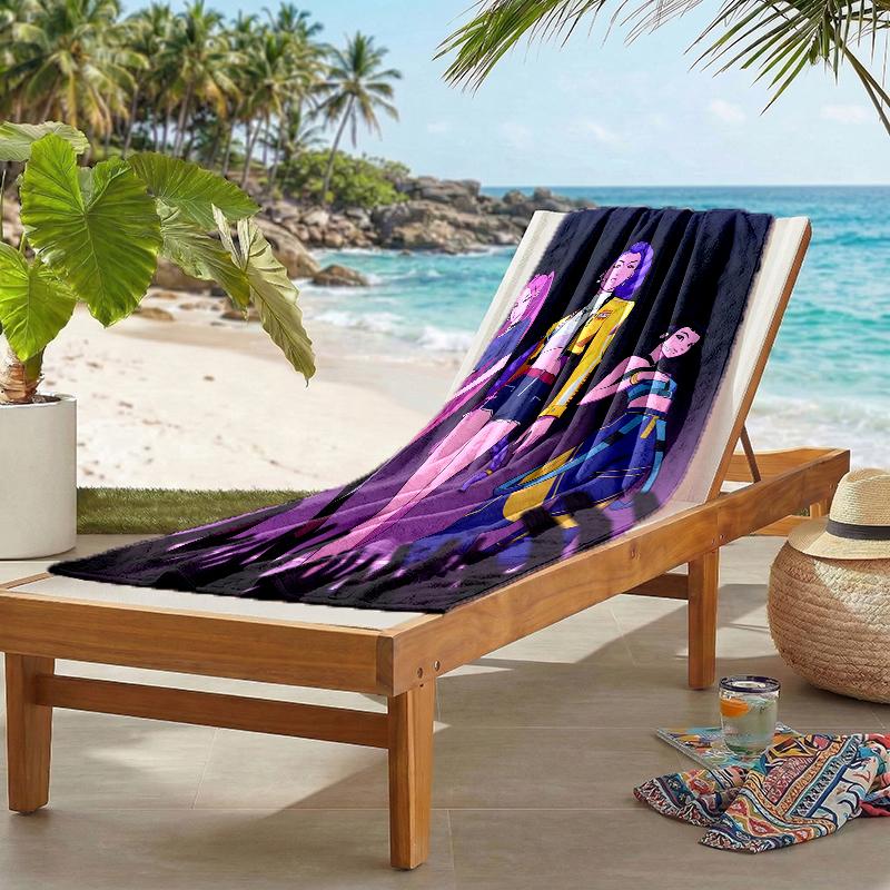 Kpop Hunter Fashion Beach Towel: Ideal for Summer Adventures Soft, absorbent and quick drying suitable for swimming and bathing