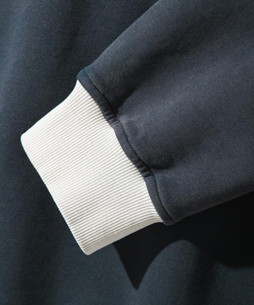 Dimiteulibeullaeg Asi Pigment Color Block Fade Ringer Sweatshirt_Navy