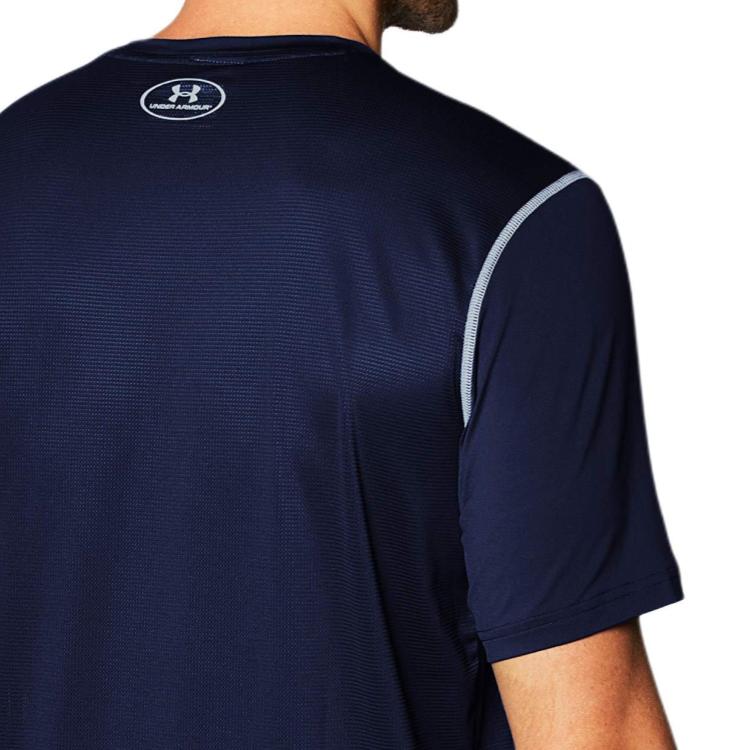 Under Armour T Shirts Men's Midnight Marine Blue 410 Crew Neck Moderate 1257466-410