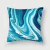 Nordic Blue Marble Polyester Pillowcase Sea Rock Texture Bedside Sofa Chair Throw Pillow Cushion Cover Home Decor Cushion Cover