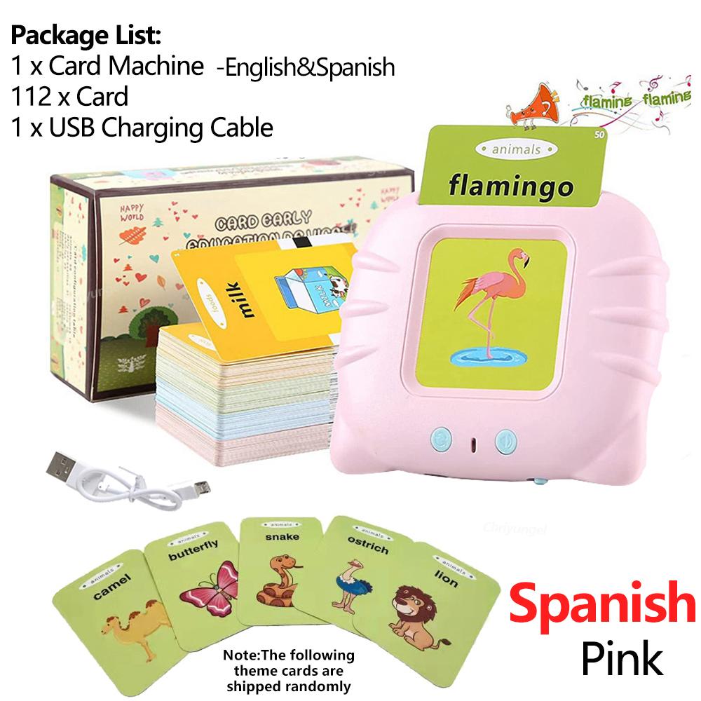 Talking Flashcards Learning Machine For Toddlers English Spanish Italian Arabic Audio Early Educational Toy Gift