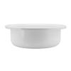375x130mm RV Boat Round Vessel Sink Bathroom Hand Wash Basin Acrylic White for Motorhome Yacht Bathroom