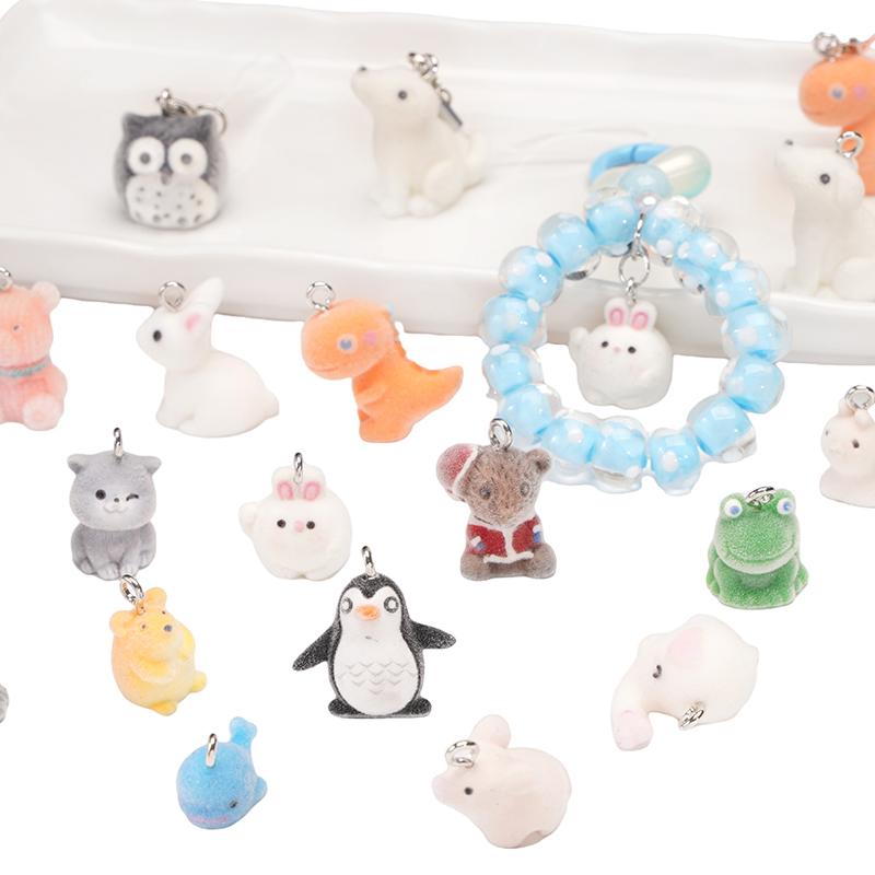 1 pz/sacchetto Ciondolo piccolo animale floccato Fai da te Braccialetto Collana Orecchini Accessori per gioielli