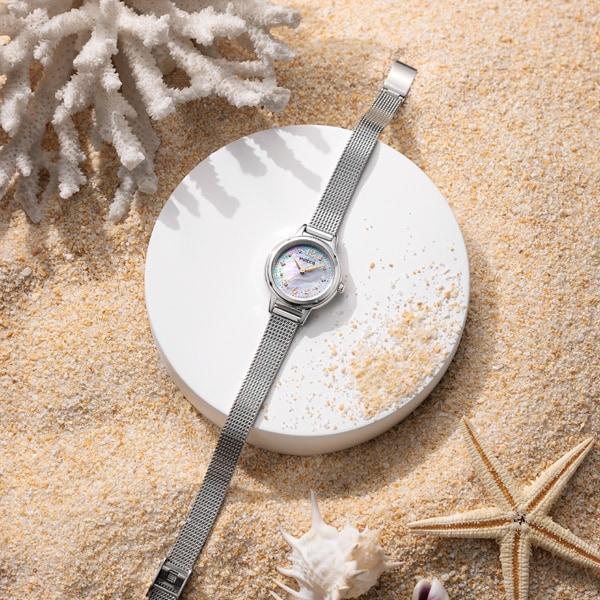 Citizen Women's KP3-619-21 ( Watch Wicca Solar-Tech Summer Limited) Round Watch Stainless Analog