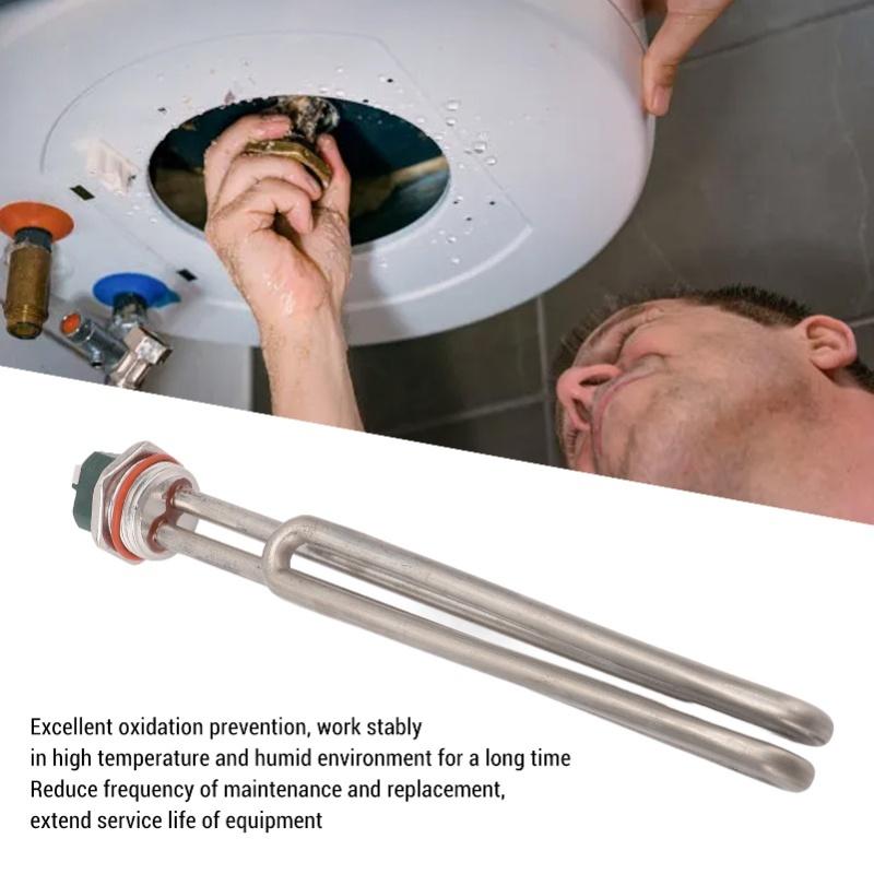 Electric Water Heater Heating Component Replacement Stainless Steel For Immersion Submersible 2000W 1-1/4in Universal