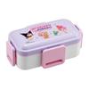 Skater Bento Box Fluffy Lunch Box 2 Tiers 600ml Made In Japan Sanrio My Melody & Kuromi Netflix Pattern Girls PFLW4-A