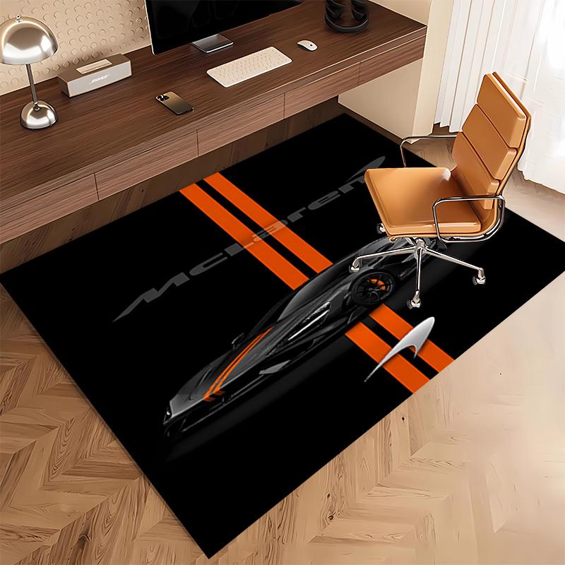 1pc M-McLaren logo Print Area Rug - Soft, Washable Non-Slip Indoor Mat, Living Room, Home Office Decorative Rug,Office Decorative