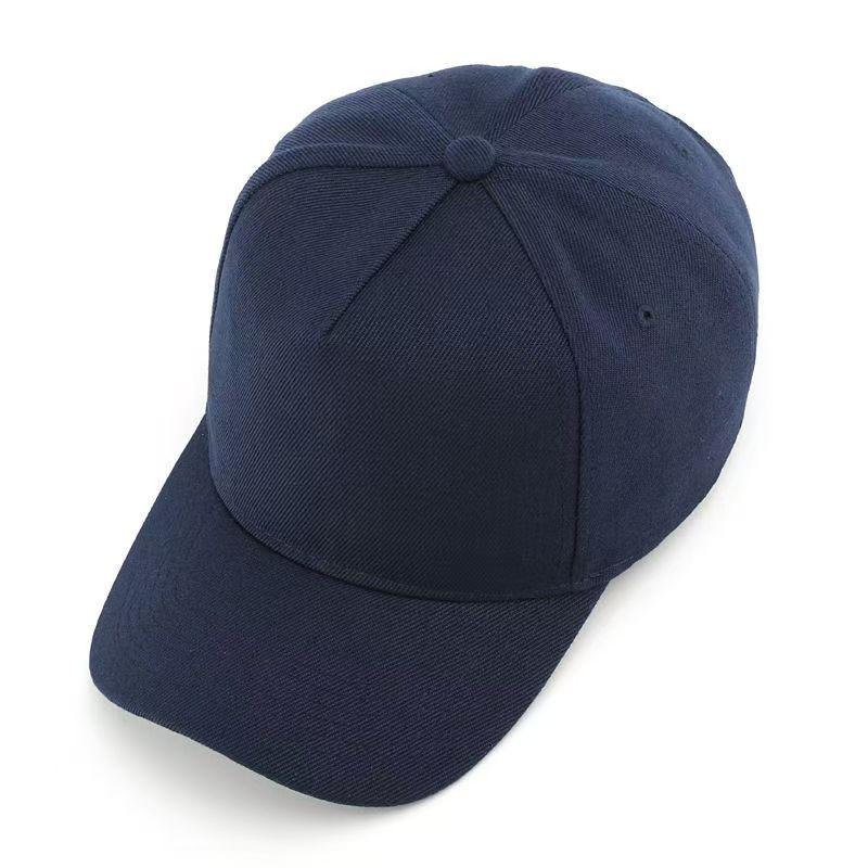 Five-Panel Wool Baseball Cap with Hard Top and Sunshade