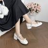 2025 New British Style Thick Bottom Mary Jane Shoes French Vintage Flat Round Head Japanese Style JK Loafers Adult