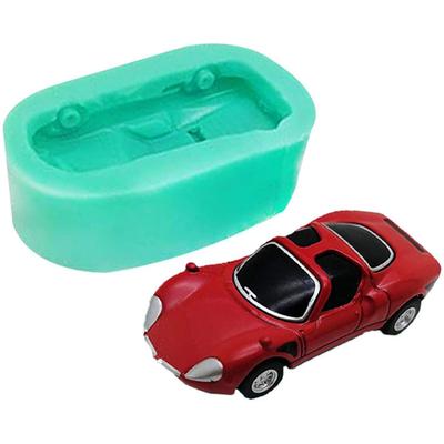 Silicone Mold Racing Car Shaped Fondant Mold for DIY Baking Cake Making Soaps Candles Mold for