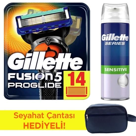

Gillette Fusion Proglide 14 запасных лезвий + пена Gillette 250 мл + сумка