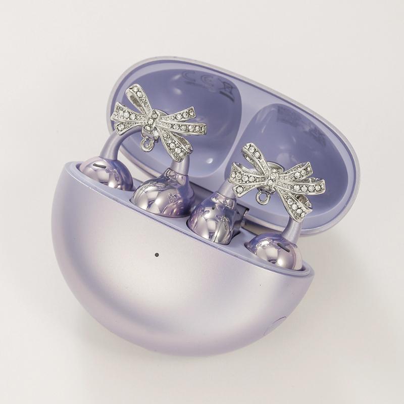 2Pcs Luxury Headphone Accessories Butterfly Zircon Anti-Loss Ear Clip For Wireless Earphones Jewelry