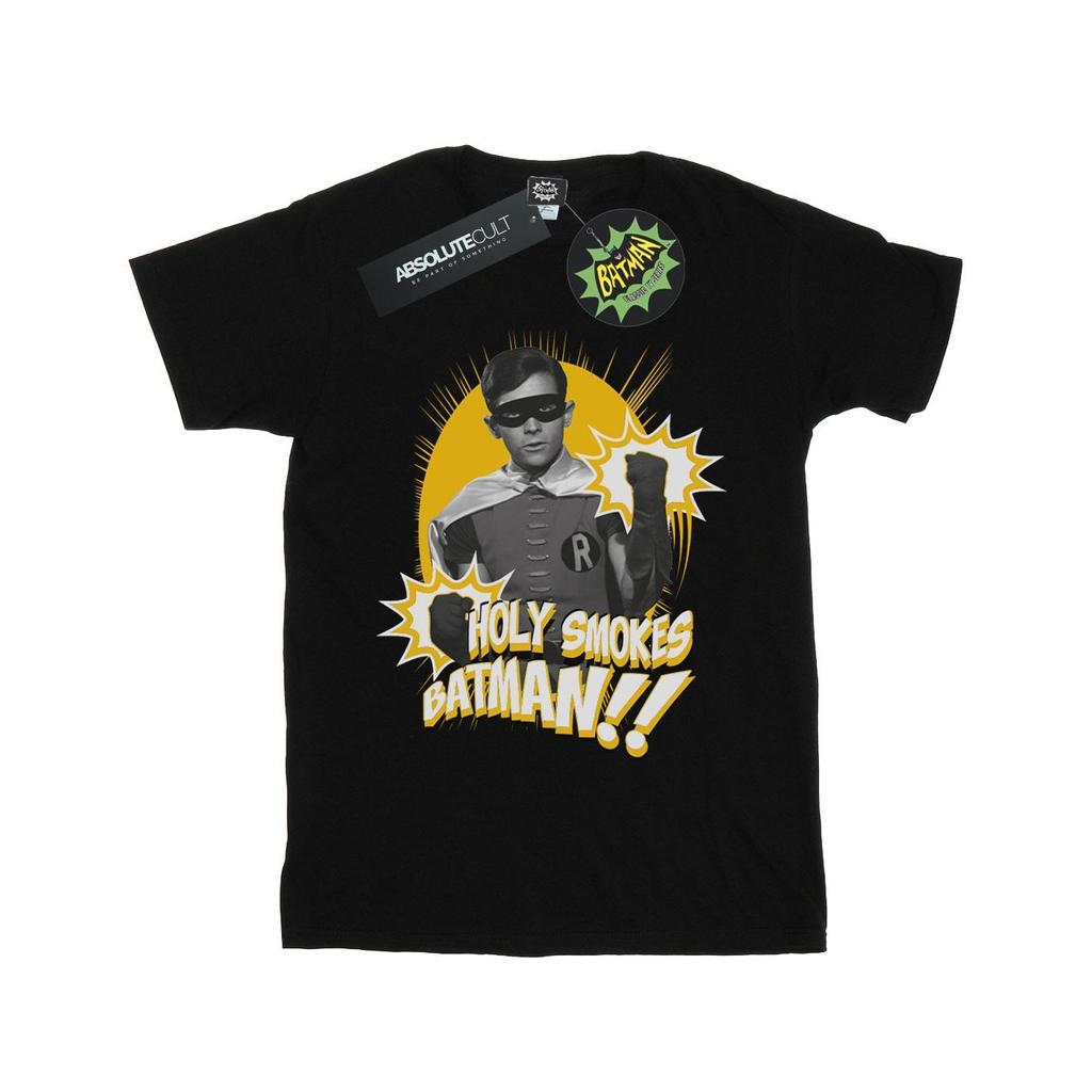 DC Comics Womens/Ladies Batman TV Series Robin Holy s Cotton Boyfriend T-Shirt